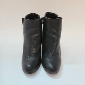 Fergalicious Punch Black Ankle Boots with Zipper Size 7M